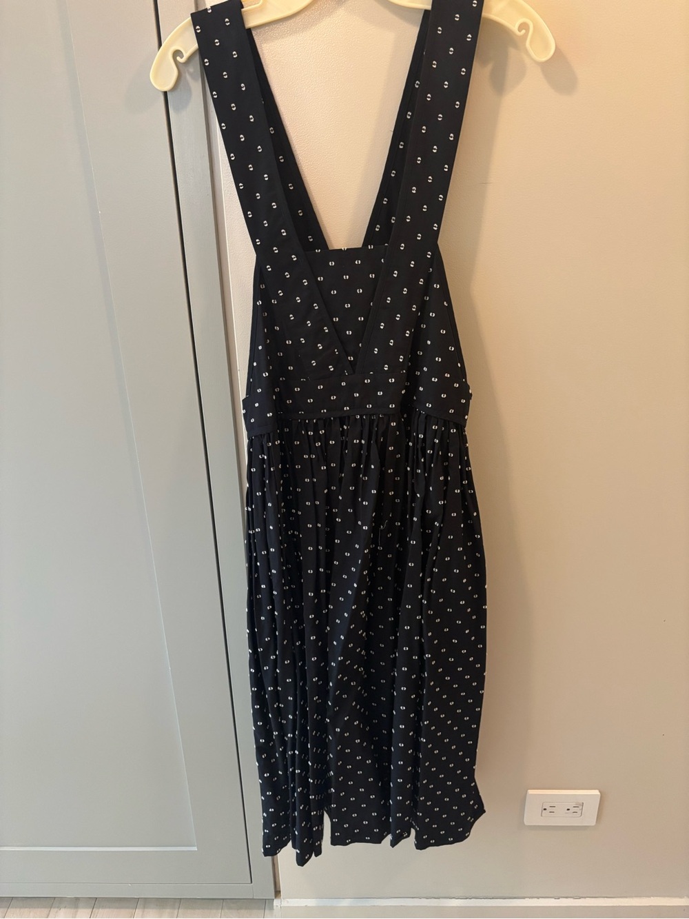 Henrik Vikskov Black Polka Dot Crossback Dress - Picture 2 of 5
